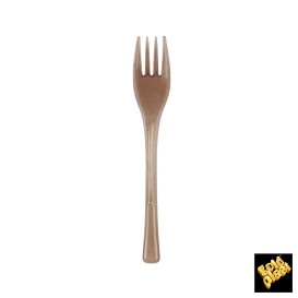 Garfo de Plástico Fly Marrom Transp. 140mm (50 Uds)