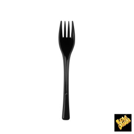 Garfo de Plástico Fly Preto 140mm (50 Uds)