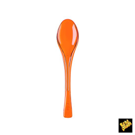 Colher de Plástico Fly Laranja Trans. 145mm (50 Uds)