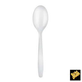 Colher de Plástico Easy PP branco 175mm (100 Unidades)