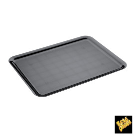 Bandeja Plastico Tray Preto 37x50cm (4 Unidades)