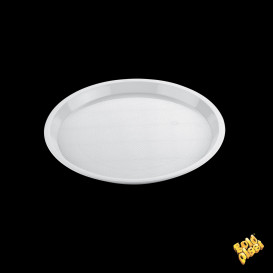 Bandeja Plastico Tray Branco Ø32cm (5 Unidades)