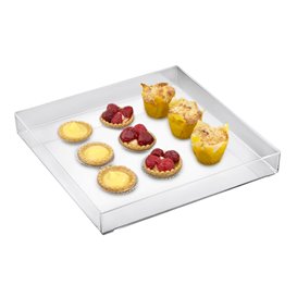 Bandeja Plastico Tray Transp. 30x30cm (9 Unidades)