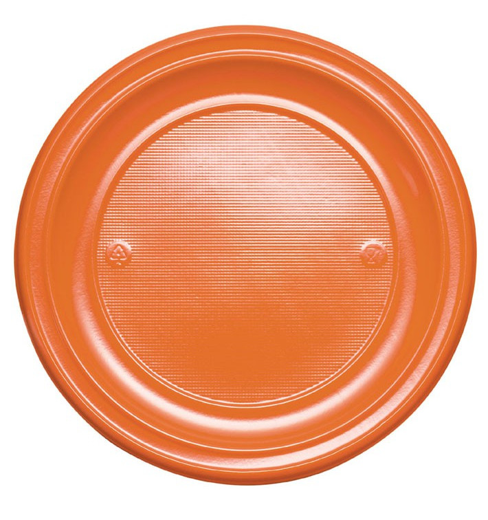 Prato Plastico PS Raso Laranja Ø220mm (30 Unidades) Prato Plastico PS Raso Laranja Ø220mm (30 Unidades)
