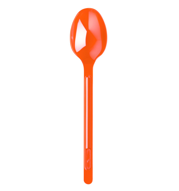 Colher de Plastico Grande Laranja PS 175mm (600 Uds) Colher de Plastico Grande Laranja PS 175mm (600 Uds)