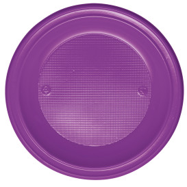 Prato Plastico PS Fundo Violeta Ø220 mm (600 Unidades)