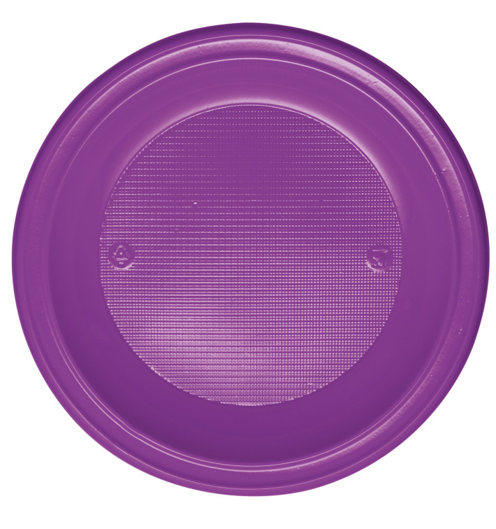 Prato Plastico PS Fundo Violeta Ø220mm (30 Unidades) Prato Plastico PS Fundo Violeta Ø220mm (30 Unidades)