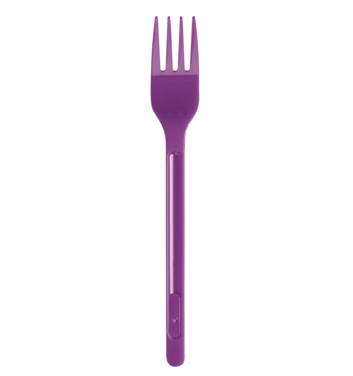 Garfo de Plastico Grande Violeta PS 175mm (20 Uds) Garfo de Plastico Grande Violeta PS 175mm (20 Uds)