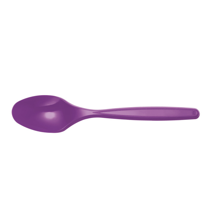 Colher de Plastico Violeta PS 120mm (40 Uds) Colher de Plastico Violeta PS 120mm (40 Uds)