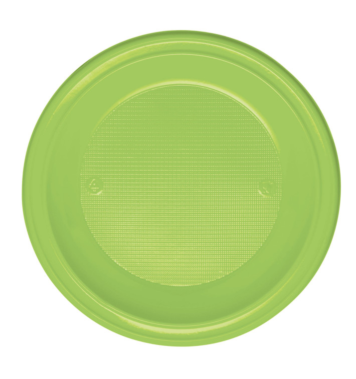 Prato Plastico PS Fundo Verde Limão Ø220 mm (30 Unidades) Prato Plastico PS Fundo Verde Limão Ø220 mm (30 Unidades)