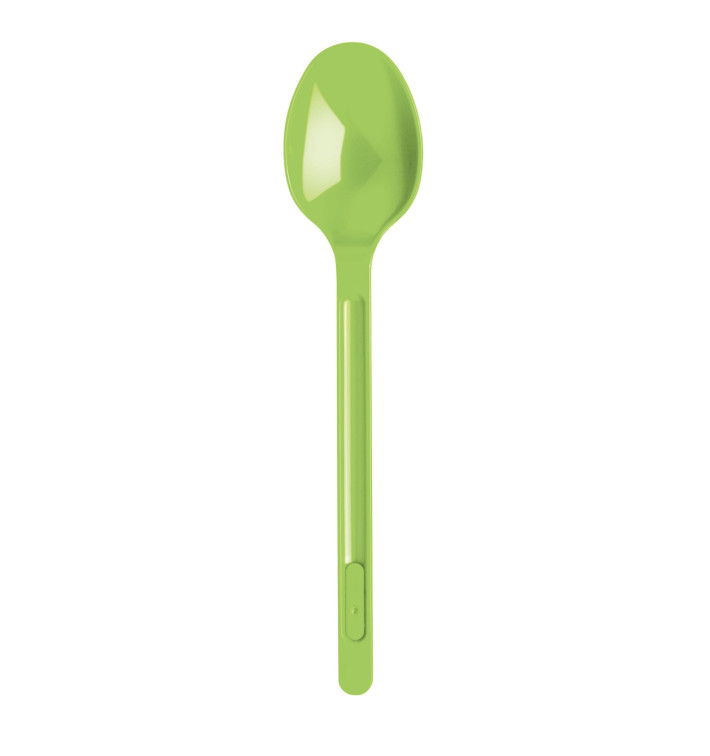 Colher de Plastico Grande Verde PS 175mm (20 Uds) Colher de Plastico Grande Verde PS 175mm (20 Uds)