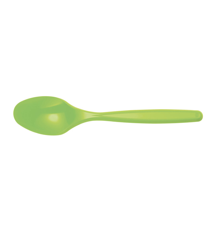 Colher de Plastico Verde PS 120mm (1200 Uds) Colher de Plastico Verde PS 120mm (1200 Uds)