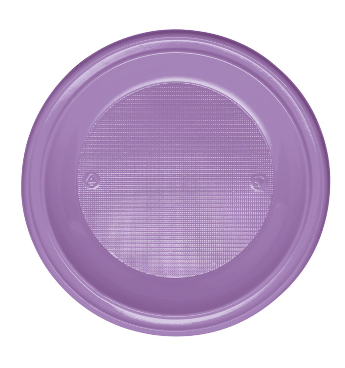 Prato Plastico PS Fundo Lilás Ø220 mm (30 Unidades) Prato Plastico PS Fundo Lilás Ø220 mm (30 Unidades)