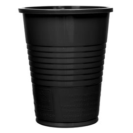 Copo de Plastico Preto PS 200 ml (50 Unidades)