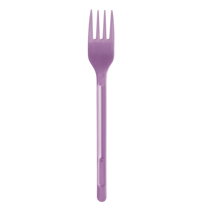 Garfo de Plastico Lilás PS 175mm (20 Uds) Garfo de Plastico Lilás PS 175mm (20 Uds)