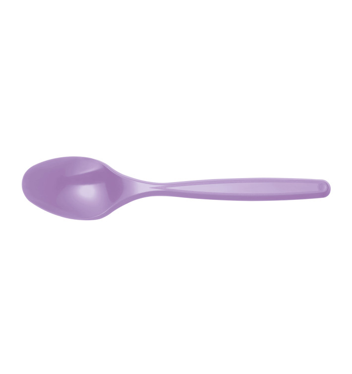 Colher de Plastico Lilás PS 120mm (40 Uds) Colher de Plastico Lilás PS 120mm (40 Uds)