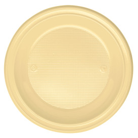 Prato Plastico PS Fundo Creme Ø220mm (30 Unidades)