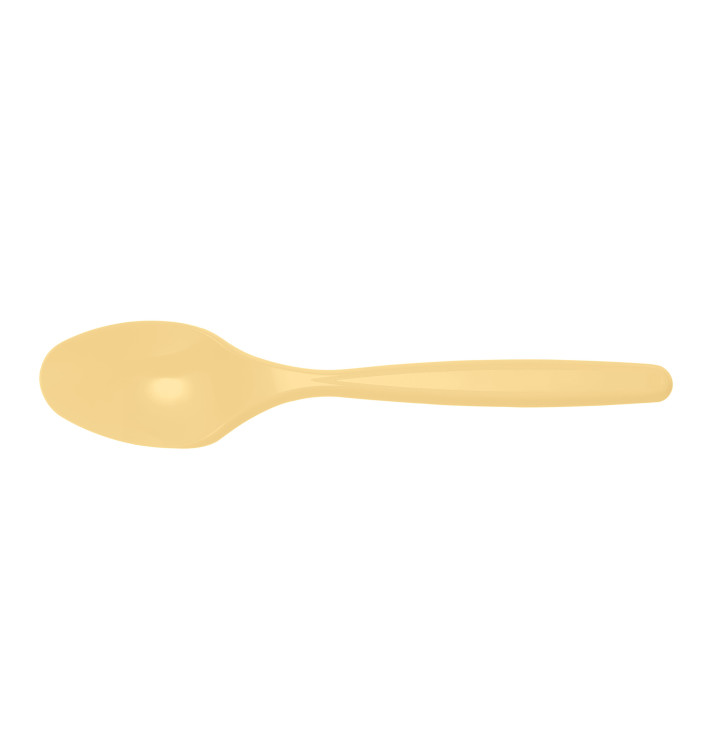 Colher de Plastico PS Creme 120mm (40 Uds) Colher de Plastico PS Creme 120mm (40 Uds)