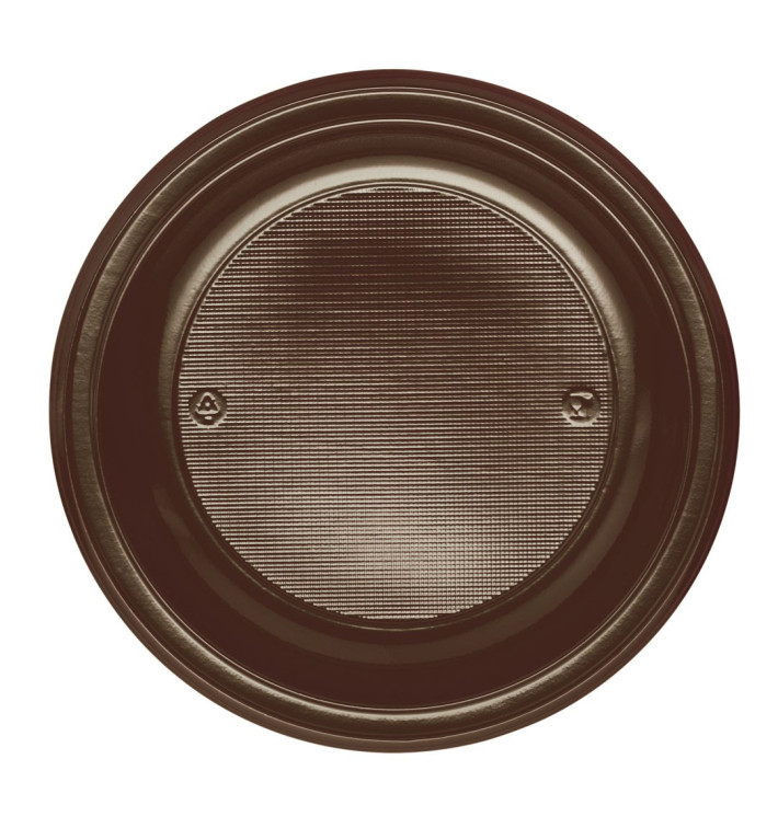Prato Plastico PS Raso Chocolate Ø220 mm (30 Unidades) Prato Plastico PS Raso Chocolate Ø220 mm (30 Unidades)