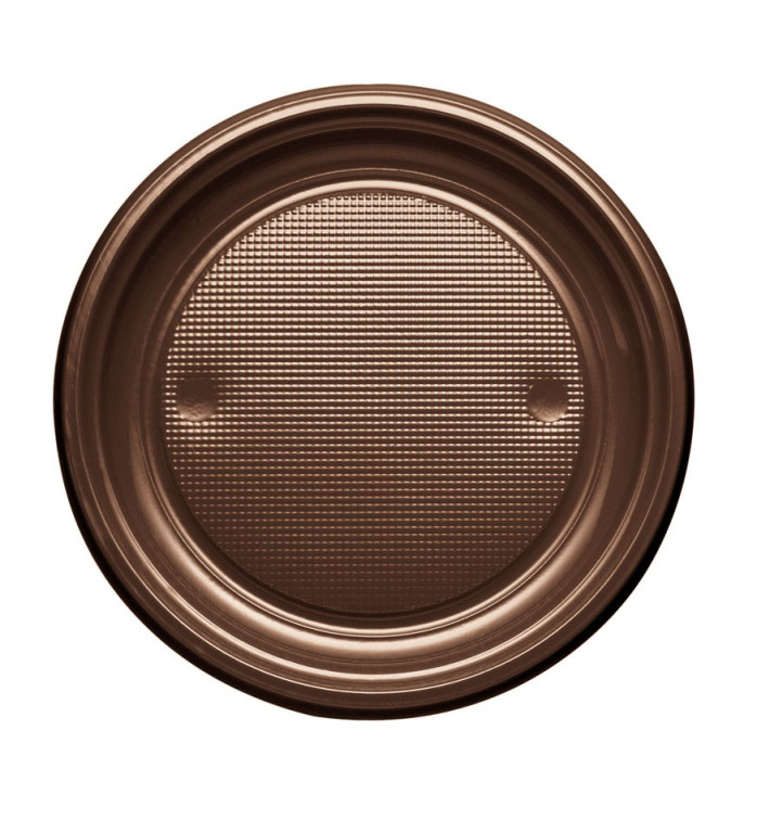 Prato Plastico PS Raso Chocolate Ø170mm (50 Unidades) Prato Plastico PS Raso Chocolate Ø170mm (50 Unidades)