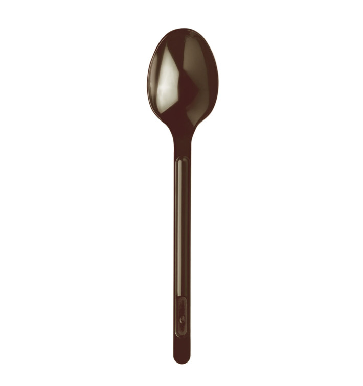 Colher de Plastico Grande PS Chocolate 175mm (20 Uds) Colher de Plastico Grande PS Chocolate 175mm (20 Uds)