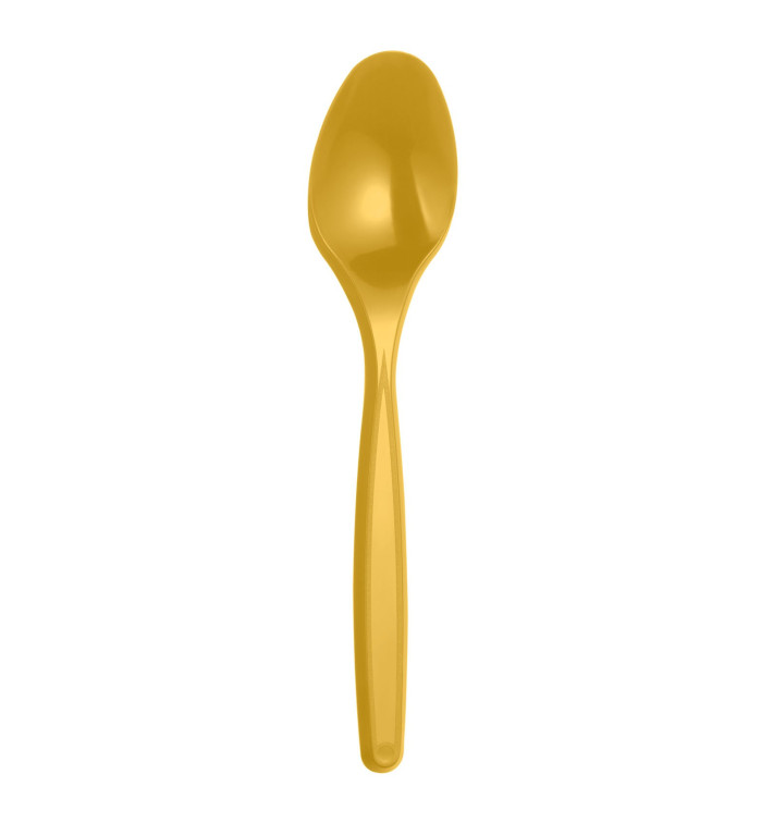 Colher de Plastico PS Ouro 120mm (40 Uds) Colher de Plastico PS Ouro 120mm (40 Uds)