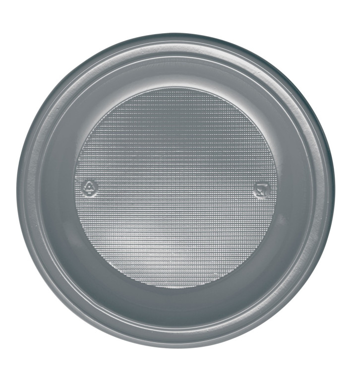 Prato Plastico PS Fundo Prata Ø220mm (30 Unidades) Prato Plastico PS Fundo Prata Ø220mm (30 Unidades)