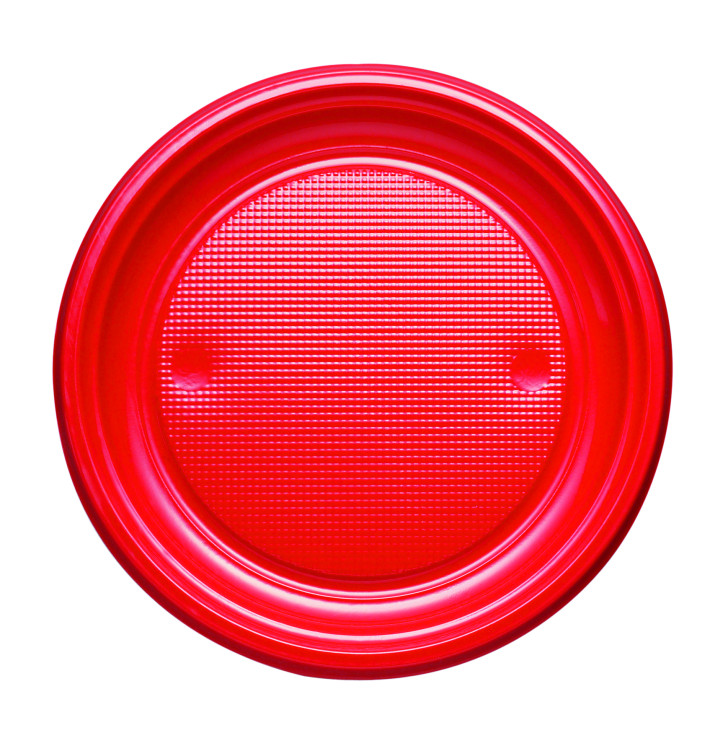 Prato Plastico PS Raso Vermelho Ø170mm (1100 Unidades) Prato Plastico PS Raso Vermelho Ø170mm (1100 Unidades)