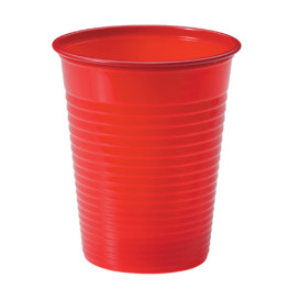 Copo de Plastico PS Vermelho 200ml Ø7cm (50 Unidades)