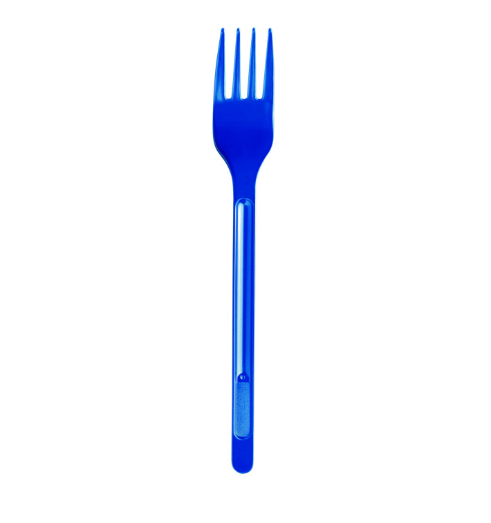 Garfo de Plastico PS Grande Azul Escuro 175mm (20 Uds) Garfo de Plastico PS Grande Azul Escuro 175mm (20 Uds)