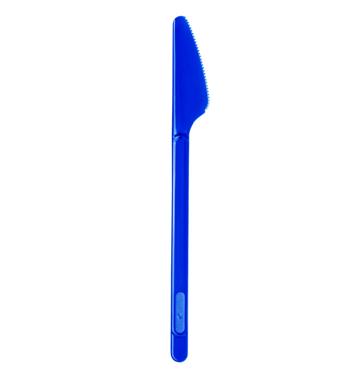 Faca de Plastico PS Grande Azul Escuro 175mm (20 Uds) Faca de Plastico PS Grande Azul Escuro 175mm (20 Uds)