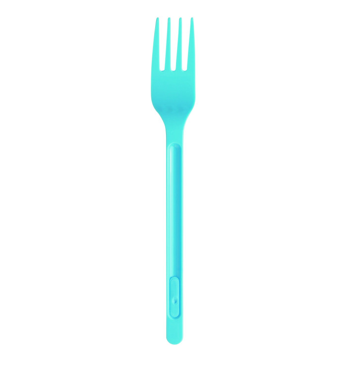 Garfo de Plastico PS Grande Azul Claro 175mm (20 Uds) Garfo de Plastico PS Grande Azul Claro 175mm (20 Uds)