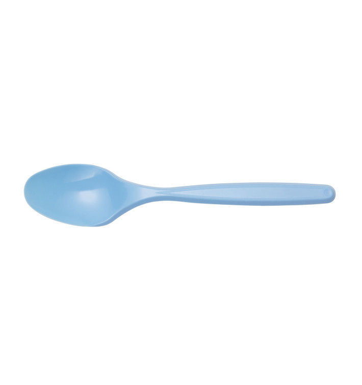 Colher de Plastico PS Azul Claro 120mm (40 Uds) Colher de Plastico PS Azul Claro 120mm (40 Uds)