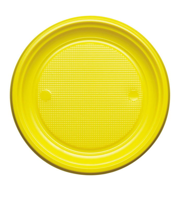 Prato Plastico PS Raso Amarelo Ø220mm (30 Unidades) Prato Plastico PS Raso Amarelo Ø220mm (30 Unidades)