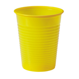 Copo de Plastico PS Amarelo 200ml Ø7cm (50 Unidades)