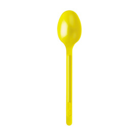 Colher de Plastico PS Grande Amarelo 175mm (20 Uds)