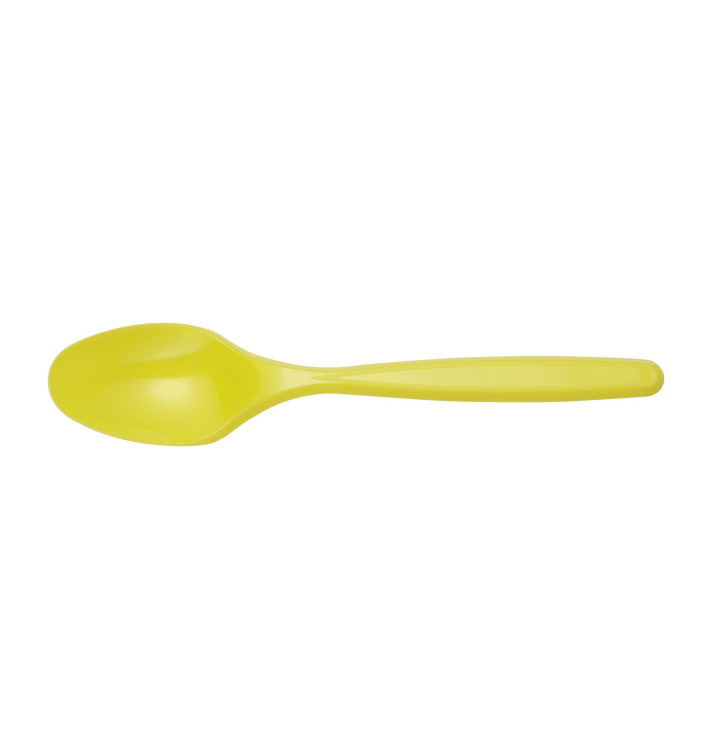 Colher de Plastico PS Amarelo 120mm (40 Uds) Colher de Plastico PS Amarelo 120mm (40 Uds)