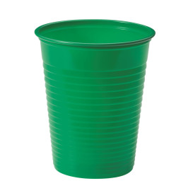 Copo de Plastico PS Verde 200ml Ø7cm (1500 Unidades)