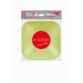 Tigela Plastico PP "X-Table" Limão 18x18cm (8 Uds)