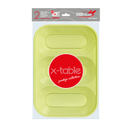 Bandeja Plastico PP "X-Table" 3C Limão 330x230mm (30 Unidades)