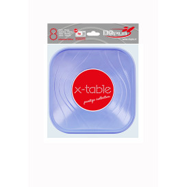 Tigela Plastico PP "X-Table" Violeta 18x18cm (8 Uds)