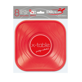 Ciotola Plastica PP "X-Table" Rosso 18x18cm (112 Pezzi)