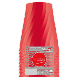 Copo de Plastico "X-Table" Vermelho PP 320ml (8 Unidades)