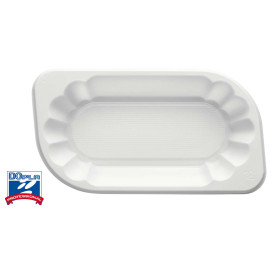 Bandeja Plastico PS Branco 175x95x30mm 250ml (1500 Uds)