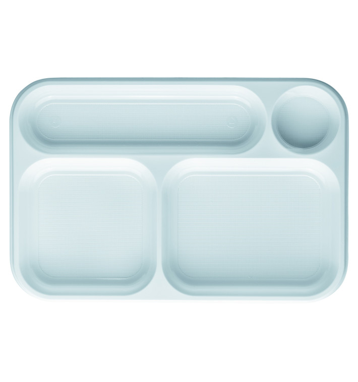 Bandeja de Plastico PS Branco 4C 360x240mm (100 Uds)
