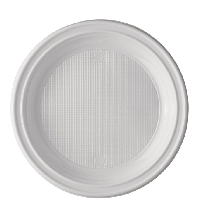 Prato Plastico PS Fundo Branco 220mm (1600 Unidades) Prato Plastico PS Fundo Branco 220mm (1600 Unidades)