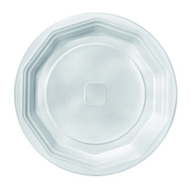 Prato Plastico PP Fundo Branco "Deka" 220mm (100 Unidades)