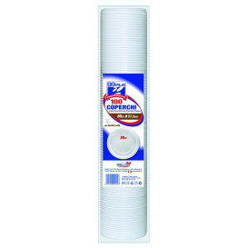 Tampa de Plastico PS Copo 80/100ml Ø5,7cm (100 Uds)