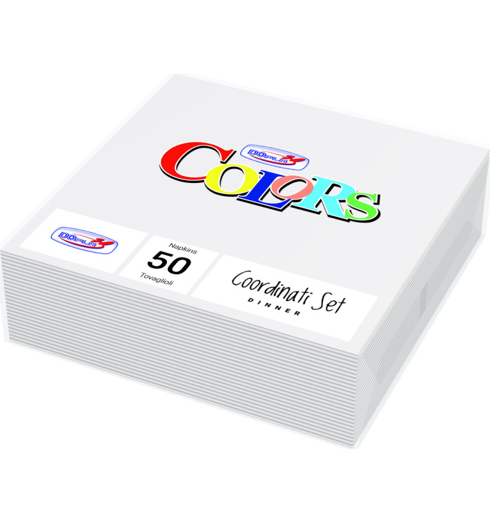 Guardanapos Papel 2 Folhas Branco 33x33cm (50 Uds) Guardanapos Papel 2 Folhas Branco 33x33cm (50 Uds)