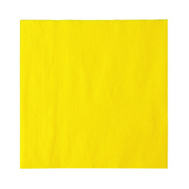 Guardanapos Papel 2 Folhas Amarelo 33x33cm (50 Uds)